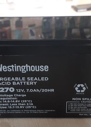 Акумулятор Westinghouse WA1270N-F2 AGM 12V 7Ah