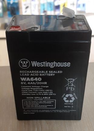Акумулятор Westinghouse WA640N-F2 AGM 6V 4Ah