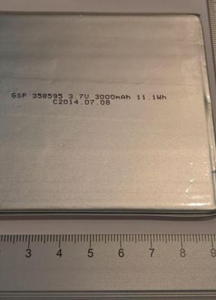 Литий-полимерный аккумулятор 358595 GSP 3,7V 3000mAh