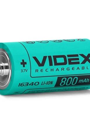 Аккумулятор VIDEX 16340 Li-ion 3,7V 800mAh c клемным выступом