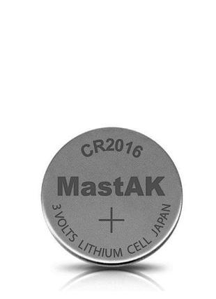 Дисковая батарейка MastAK Lithium Cell 3V CR2016