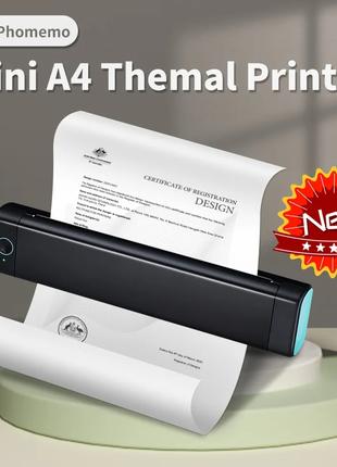 НОВЫЙ Беспроводной портативный принтер Phomemo M08F для печати А4