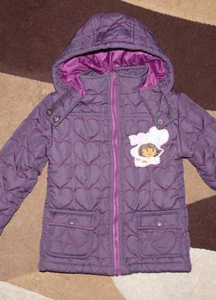 Куртка на девочку 3-5 лет,стеганая, стильная,демисезонная