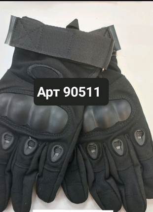 Тактичні рукавички нубук чорні арт 90511