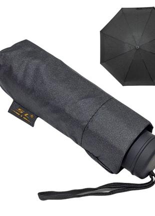 Чорна міні парасолька SL механічна завдовжки 18 см #018402