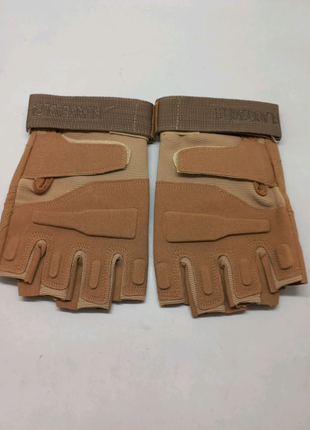 Тактичні безпалі рукавички койот/пісок арт 90419