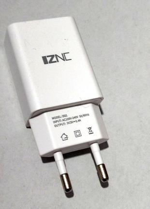 Зарядное устройство IZNC-i501 5В 2.4A с разъемом USB