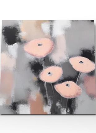 Абстрактная картина с пастельными цветами розовые персиковые с...