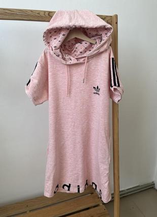 Спортивное розовое платье адидас adidas мини платье