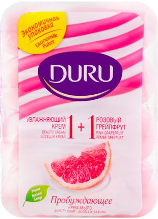 Мыло в экономической упаковке "Розовый грейпфрут" Duru 1+1 Sof...