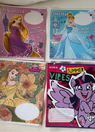 Набір зошитів Disney princess + my little pony