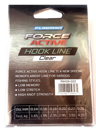 Леска Flagman Force Active Hook Line Clear прозрачная