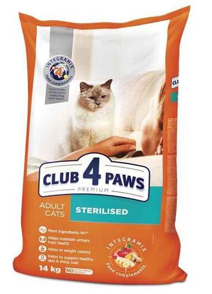 Club 4 Paws (Клуб 4 Лапы) Premium Adult Cat Sterilized Chicken...