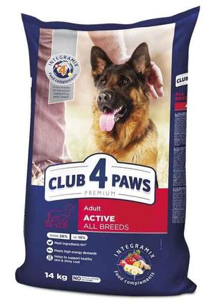 Club 4 Paws (Клуб 4 Лапы) Premium Active Adult All Breeds Chic...
