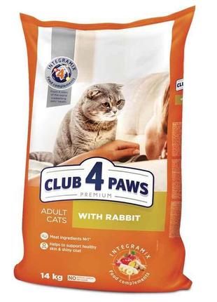 Club 4 Paws (Клуб 4 Лапы) Premium Adult Cat Rabbit сухой корм ...