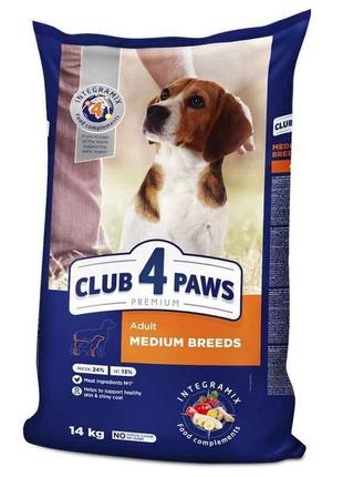 Club 4 Paws (Клуб 4 Лапы) Premium Adult Medium Breed Chicken с...