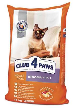 Club 4 Paws (Клуб 4 Лапы) Premium Indoor 4 in 1 Adult Cat Chic...
