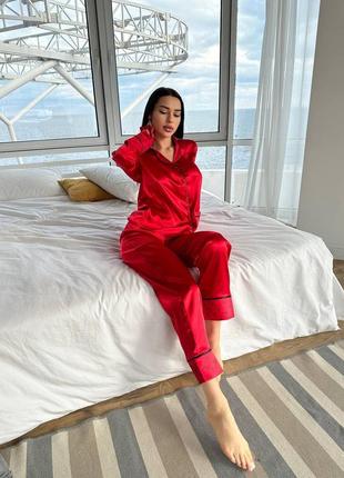 Стильная шелковая пижама под бренд, женская пижама для дома и сна