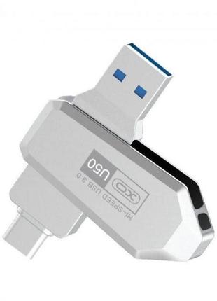 Накопичувач USB Flash Drive XO U50 USB3.0+Type C 32 GB Колір С...