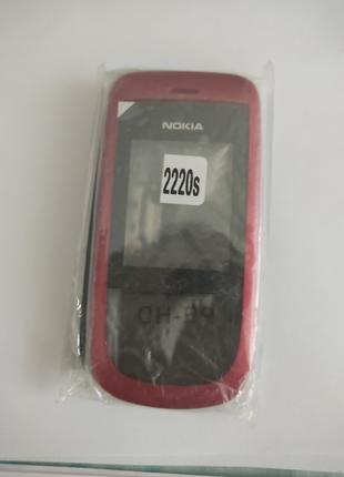 Корпус Nokia 2220 Slide, черно-красный