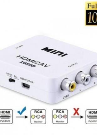 Адаптер HDMI to AV RCA переходник конвертер 720p/1080p