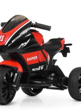 Детский электромотоцикл Super Moto V6 (красный цвет)