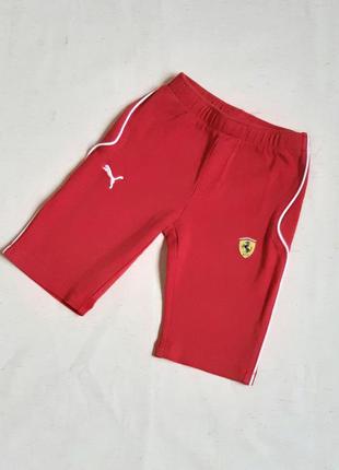 Спортивные штаны puma ferrari красные плотные на 3-6 месяцев (...