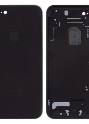 Корпус для iPhone 7, чорний, з тримачем SIM-карти, з боковими ...