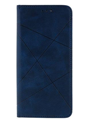 Чехол-книжка Business Leather для Xiaomi Redmi Note 10 Цвет Синий
