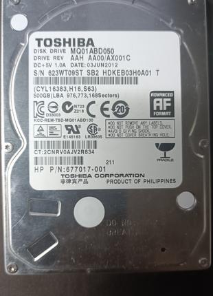 HDD Toshiba MQ01ABD050 500GB SATA rev 3 на запчастини