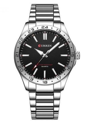 Чоловічий наручний годинник CURREN HECTOR сріблястий з чорним ...