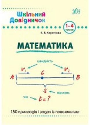 Книга Шкільний довідничок.Математика. 1-4 класи, шт