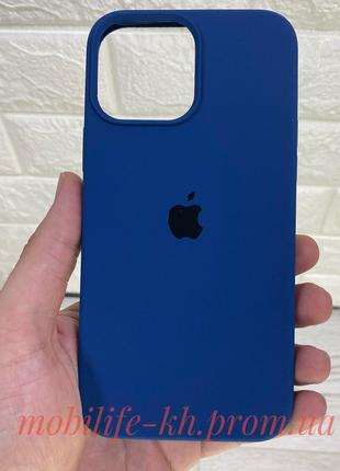 Чехол Silicone case iPhone 13 Pro Max blue ( Силиконовый чехол...