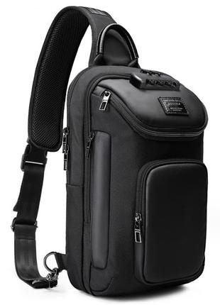 Рюкзак однолямковий сумка Mackros G5043 з кодовим замком міськ...