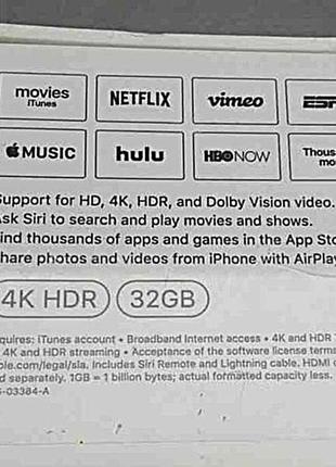 ТВ-приставка медиаплеер тюнер Б/У Apple TV 4K A1842 32GB