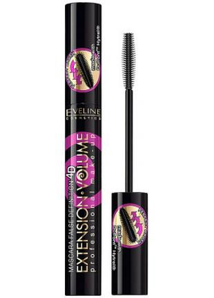 Тушь для ресниц Eveline Cosmetics Extension Volume 4D Черная 1...