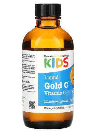 California Gold Nutrition, вітамін C у рідкій формі для дітей,...