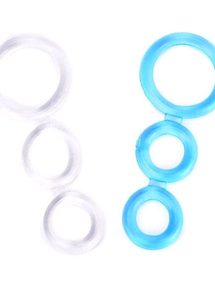 Эластичное тройное эрекционное кольцо (прозрачное)