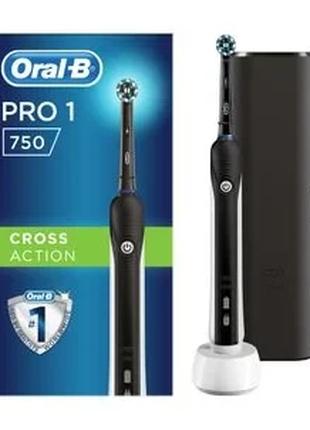 Електрична зубна щітка Oral-B Pro 750 Чорна, 1 шт