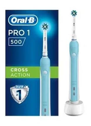 Електрична зубна щітка Oral-B Pro 1 500 СrossAсtion Синя