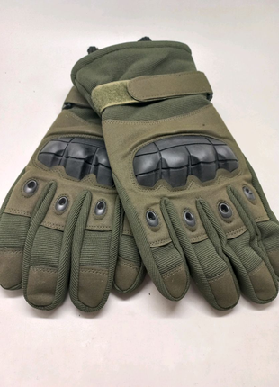 Зимові тактичні рукавички олива  арт 90540