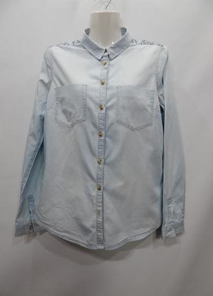 Рубашка фирменная женская джинс сток Vintage CLOCKHOUSE UKR 46...