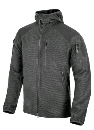 Кофта флісова Helikon-Tex Alpha Hoodie Jacket Grid Fleece Black X