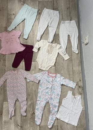 Пакет фирменной одежды для девочки с рождения 0-3, 3-6, 6-9 ме...