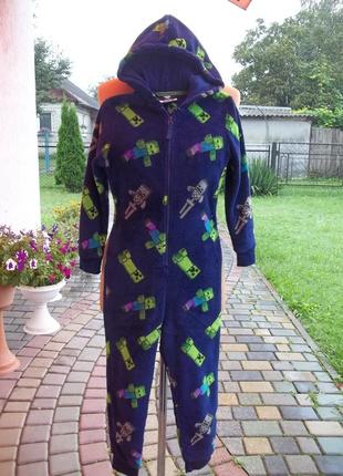 ( 7 - 8 лет ) детский флисовый кигуруми пижама домашний комбин...