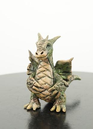 Дракон статуэтка зеленый дракончик символ 2024 подарок сувенир...