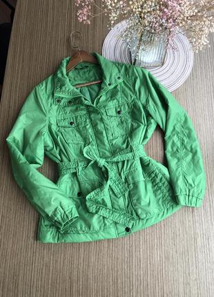 Куртка женская, куртка тонкая, куртка осенняя, зеленая куртка