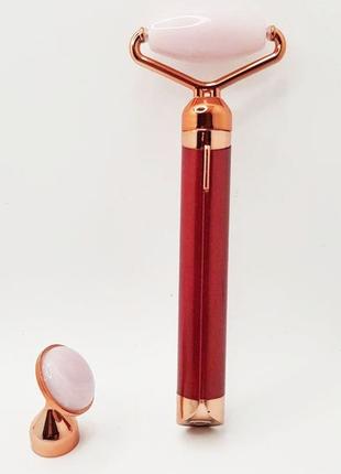 Масажер ролик електричний Facial Roller Massager. Колір: червоний