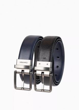 Новый двухсторонний ремень calvin klein (ck leather belt)с аме...