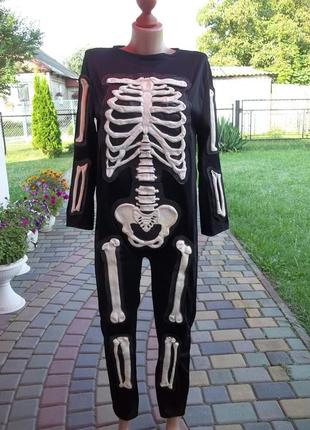( 11 - 13 лет ) хеллоуин скелет комбинезон кигуруми для мальчи...